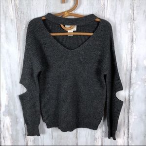 ANTHROPOLOGIE Ruby Moon Cutout Sweater XS